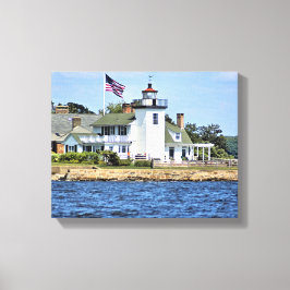 Nayatt Point Lighthouse, RI Wrapped Canvas Leinwanddruck