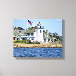 Nayatt Point Lighthouse, RI Wrapped Canvas Leinwanddruck