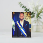 Nayib Bukele, Präsident von El Salvadore Postkarte (Stehend Vorderseite)
