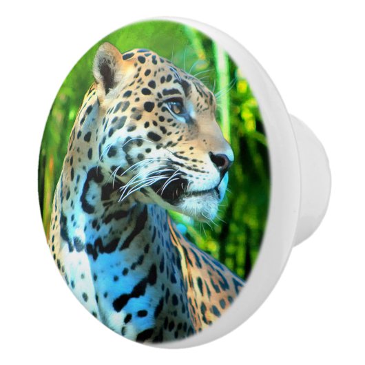 Nayla der Jaguar Keramikknauf (Rechts)