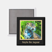 Nayla der Jaguar Magnet (Vorderseite/Rückseite)