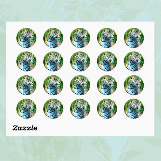 Nayla der Jaguar Runder Aufkleber