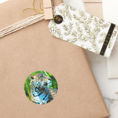 Nayla der Jaguar Runder Aufkleber