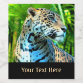 Nayla der Jaguar Weinetikett (Einzelnes Label)