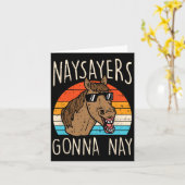Naysayers Gonna Naysay Retro Funny Horvers Eq Karte (Gelbe Blume)