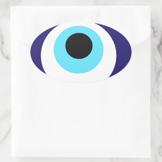 Nazar-Amulet (nazar boncuğu) Ovaler Aufkleber (Tasche)