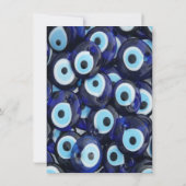 Nazar Amulets Evil Eye Stones Blue Pattern Einladung (Rückseite)