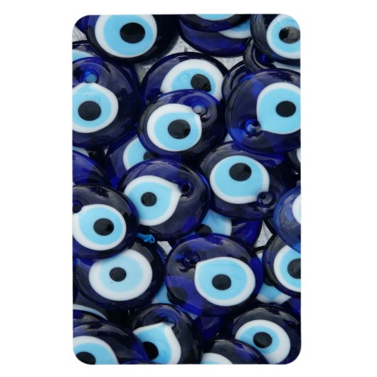 Nazar Amulets Evil Eye Stones Blue Pattern Magnet (Vertikal)