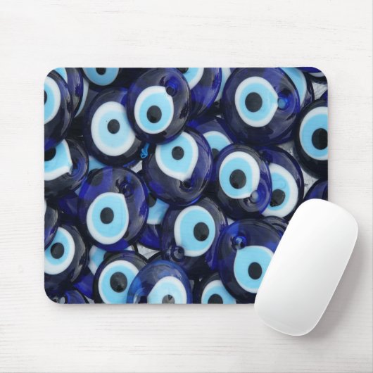 Nazar Amulets Evil Eye Stones Blue Pattern Mousepad (Mit Mouse)