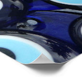 Nazar Amulets Evil Eye Stones Blue Pattern Poster (Ecke)