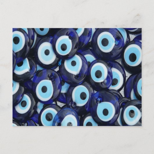 Nazar Amulets Evil Eye Stones Blue Pattern Postkarte (Vorderseite)