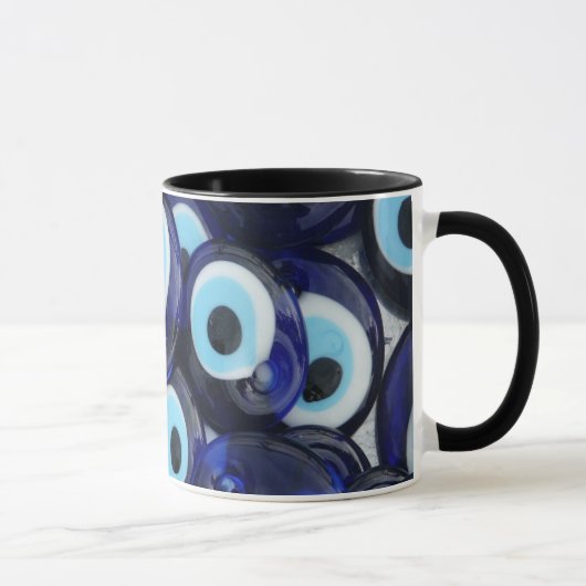 Nazar Amulets Evil Eye Stones Blue Pattern Tasse (Rechts)