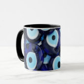 Nazar Amulets Evil Eye Stones Blue Pattern Tasse (Vorderseite Links)