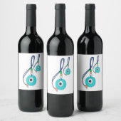 Nazar-Amulett Weinetikett (Flaschen)