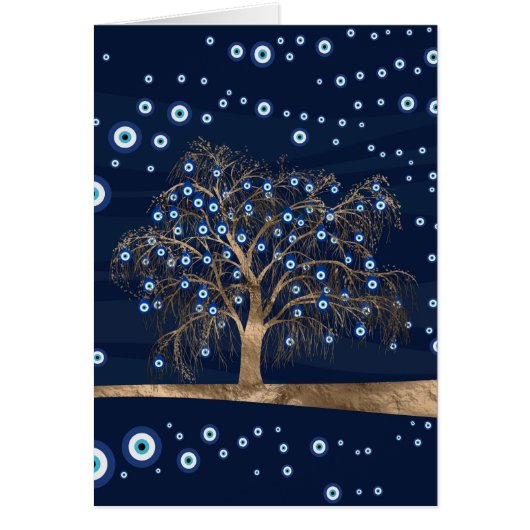 Nazar-Armbaum - Gold auf dunkelblau (Vorne)