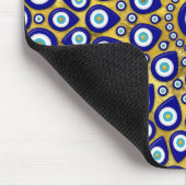 Nazar-Auge - Türkischer Augenzauber auf Gold Mousepad (Ecke)