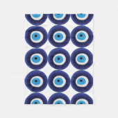 Nazar-Blicks-Schutz-Amulett-blaues Perlen-Symbol Fleecedecke (Vorderseite)