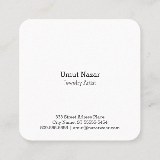 Nazar-Blicks-Schutz-Symbol Quadratische Visitenkarte (Rückseite)