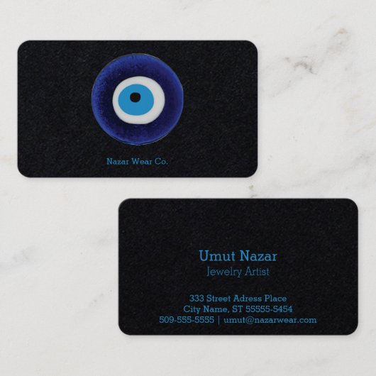 Nazar-Böse-Auge-Schutzsymbol Visitenkarte (Vorne/Hinten)