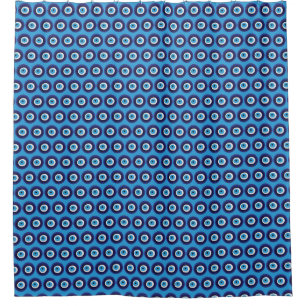 Nazar Evil Eye Protection Amulet Blue Beet Symbol  Duschvorhang