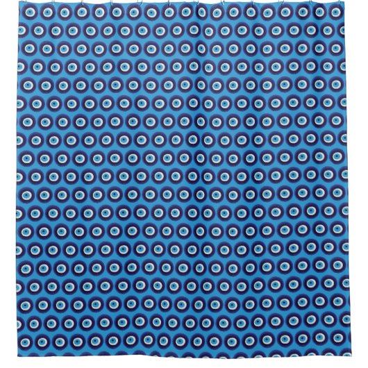 Nazar Evil Eye Protection Amulet Blue Beet Symbol  Duschvorhang (Vorderseite)