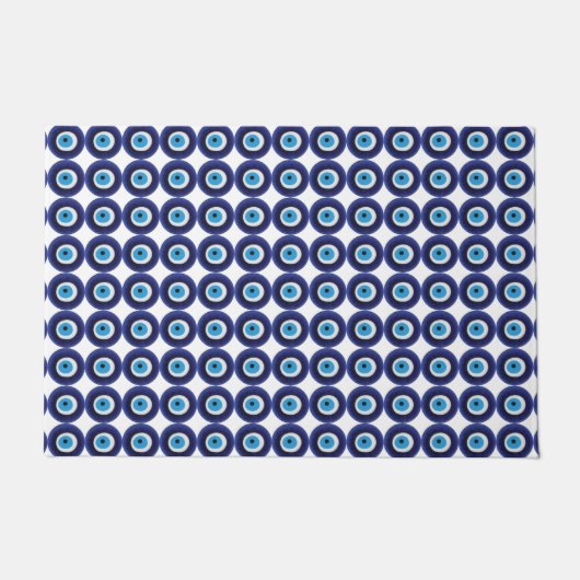 Nazar Evil Eye Protection Amulet Blue Beet Symbol Fußmatte (Vorderseite)