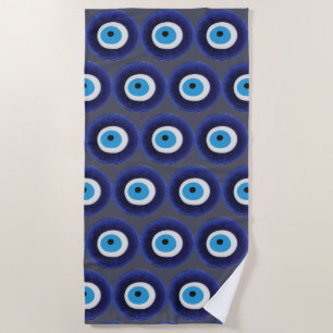 Nazar Evil Eye Protection Amulet Blue Beet Symbol Strandtuch