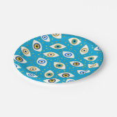 Nazar Eye Amulet Muster #5 Pappteller (Schrägansicht)