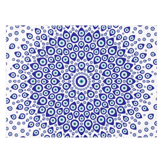 Nazar - türkisches Augen-Kreisverzierung #1 Tischdecke (Vorderseite (Horizontal))