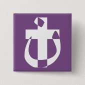 Nazaräer-Symbol-solidaritäts-christlicher Button (Vorderseite)