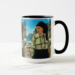 Nazaré, Portugal, Fischer am Strand Tasse