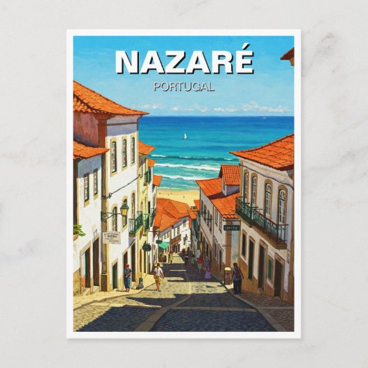 Nazare Portugal Postkarte (Vorderseite)