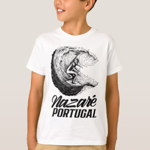 Nazaré Portugal Surfen Surfer Surf Welle T-Shirt