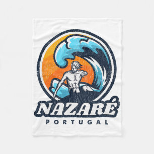 Nazare Portugal Surfwettbewerb Vintage Surf S Fleecedecke