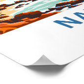 Nazare Portugal Travel Print Poster (Ecke)