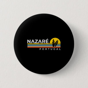 Nazare Portugal Vintage Retro Souvenirs Button