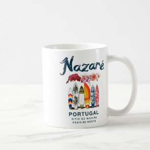 Nazare Portugal Vintage Surfen _4  Kaffeetasse
