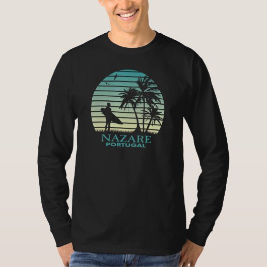 Nazare Surfer I Portugal I Retro I Surfing I Nazar T-Shirt (Vorderseite)
