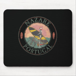 Nazare Surfer I Portugal Retro I Surfen I Nazare  Mousepad