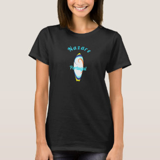 Nazare Surfing Portugal Surfbrett Spaß T-Shirt
