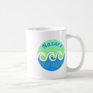 Nazare Surfing Surf Portugal Strände Kaffeetasse