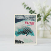 Nazare's Größte Waves in der Welt Illustration Postkarte (Stehend Vorderseite)