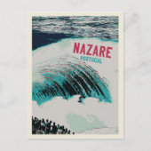 Nazare's Größte Waves in der Welt Illustration Postkarte (Vorderseite)