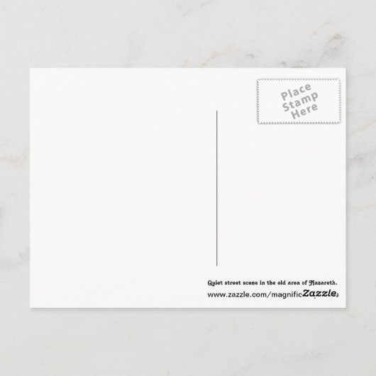 Nazaret-Straßen-Ansicht-Postkarte Postkarte (Rückseite)