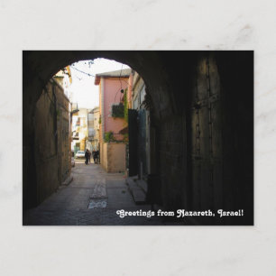 Nazaret-Straßen-Ansicht-Postkarte Postkarte