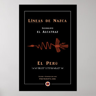 Nazca Geoglyphs-Alcatraz Poster