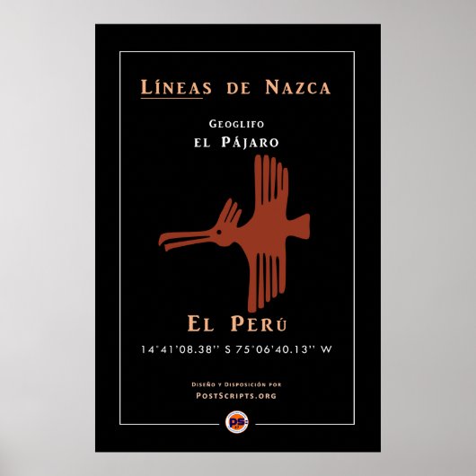 Nazca Geoglyphs-Bird Poster (Vorne)