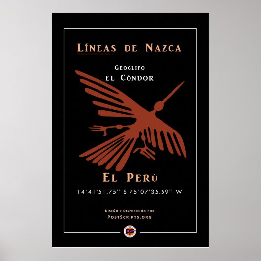 Nazca Geoglyphs-Condor Poster (Vorne)
