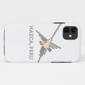 Nazca Hummingbird Geoglyph Newsprint Case-Mate iPhone Hülle (Rückseite (Horizontal))