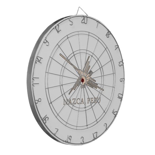 Nazca Hummingbird Geoglyph Newsprint Dartscheibe (Vorderseite Links)